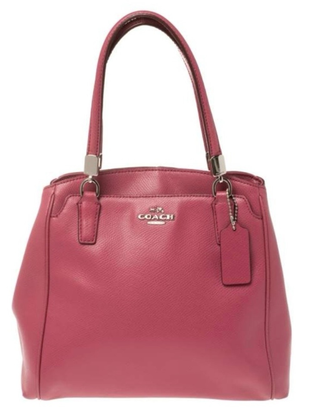 Coach Magenta leather Satchel New with Removable Strap